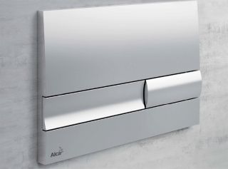 Кнопка смыва AlcaPlast для инсталляции хром матовый M1732